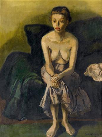 ISAAC SOYER Seated Model.